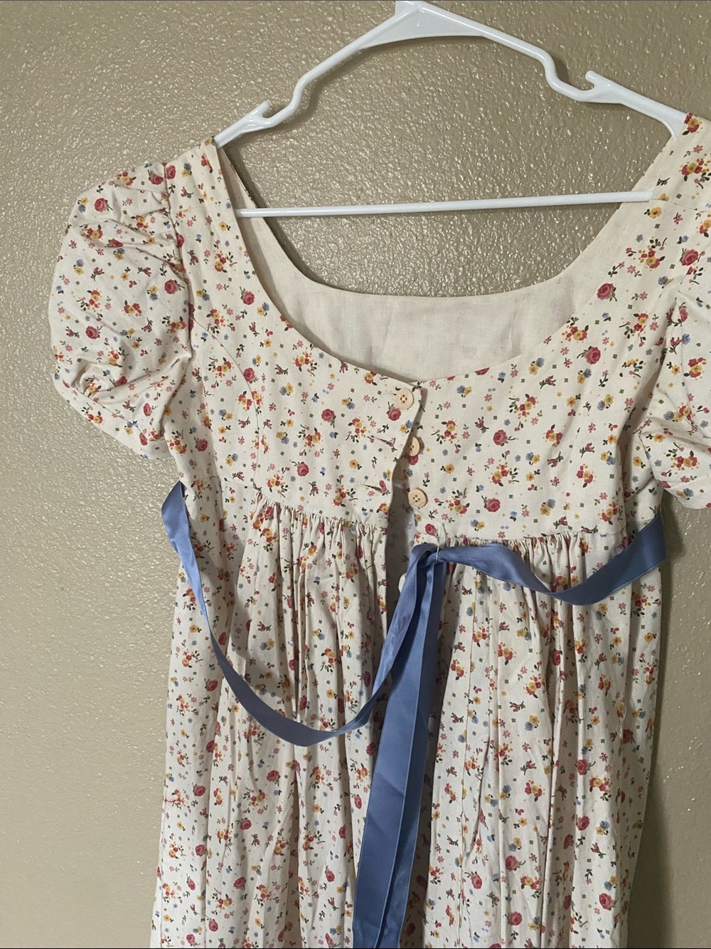 Handmade Regency/Bridgerton Floral Dress - Picture 3 of 7